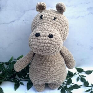 Knuffel Nellie Nijlpaard velvet