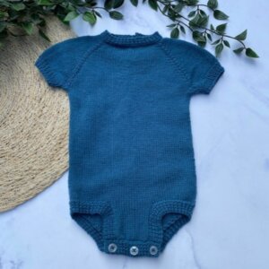 Sunday | handgebreide Merinowollen babyromper | maat 50 t/m 74